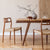Wooden table and chairs, wooden floor and decoration.